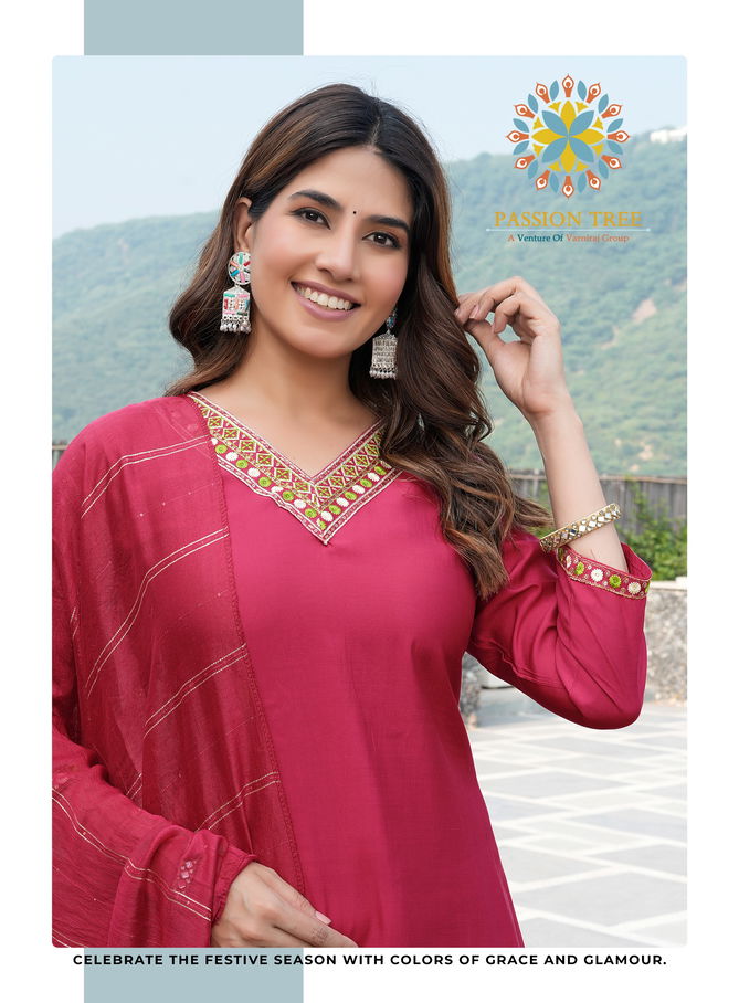 Mayra Vol 1 By Passion Tree Straight Cut Embroidery Kurti With Bottom Dupatta Wholesale Shop In Surat
